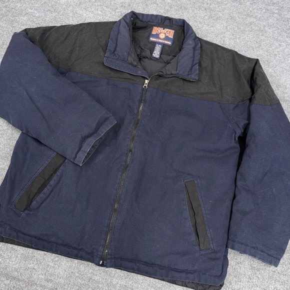 Duluth Pack Other - Duluth Trading Co Jacket Mens XLT Navy Goose Down Nylon Canvas Puffer Full Zip